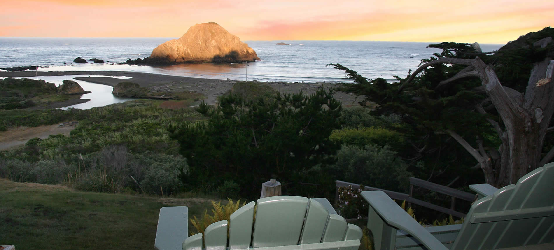 mendocino coast lodging at elk cove inn bed and breakfast colorful sunrise