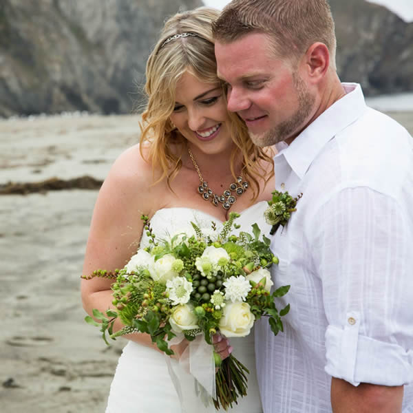 northern california coast weddings romantic beach ceremony with flowers